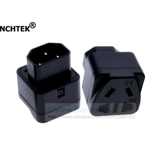 NCHTEK 10A 250V IEC 320 C14 Male to C13 Female US EU AU Power PDU Plug Converter Socket/Free DHL Shipping/50PCS