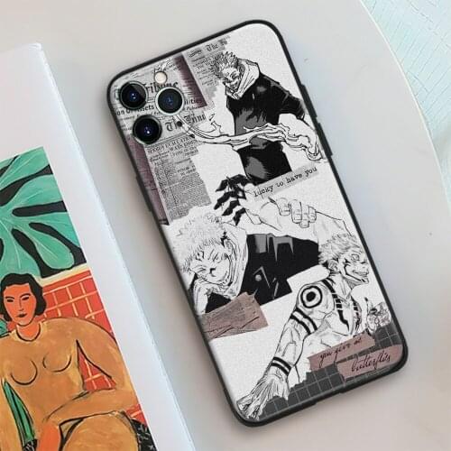 Sukuna Yuji Itadori Jujutsu Kaisen Silicone Glass Phone Case Cover Shell For IPhone SE 6 6s 7 8 Plus X XR XS 11 12 Mini Pro Max