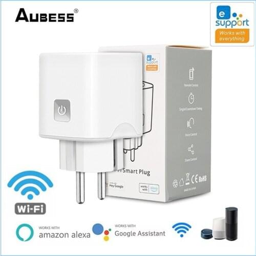 EWelink Smart EU Smart Socket Wifi Mobile Phone Timer Switch Smart Home Alexa Voice Control SmartLife Amazon Echo Google