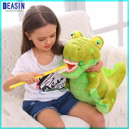 Dental Clinic gift crocodile Lovely animals brushing teeth doll with big teeth model and big toothbrush