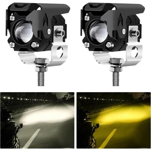 Motorcycle Car Led Spotlights 12V 24V Motorbik Headlight White Yellow Low Hi/Beam Spotlight Work Light For Motorcycles Electric