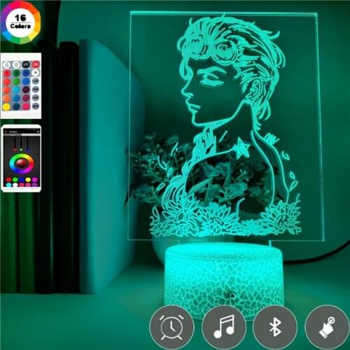 Smart Night Sensor Light LED Projector 3D Desk Lamp Anime Nightlight JOJOs Bizarre Adventure Hotel Party Decor Fans Kids Gift