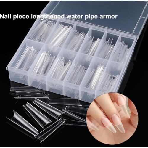 Thin ABS False Nail Water Pipe Tips for Beauty Nail Form Mold Thin ABS False Nail Water Pipe Tips for Beauty