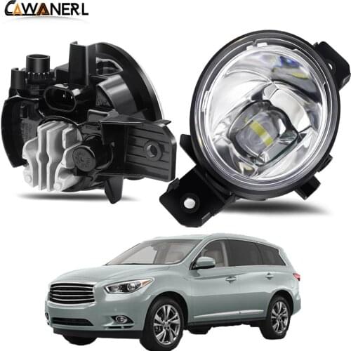 Fog Light Assembly 30W 8000LM Car Right + Left Side LED Lens Fog Lamp Daytime Running Light H11 12V For Infiniti JX35 2013