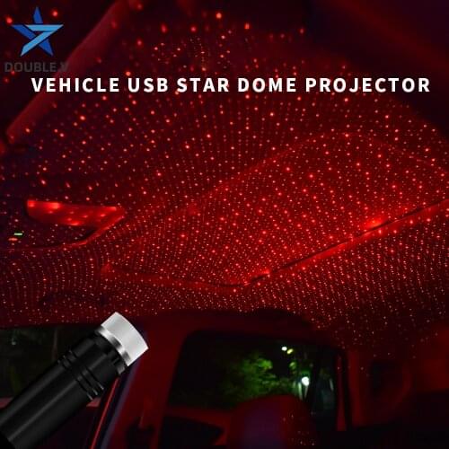 Universal car interior USB ambient light Car RED atmosphere lamp of star dome in USB car Star light atmosphere light on the roof