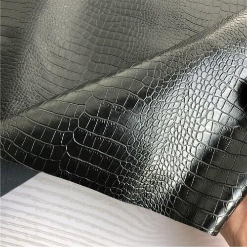 Crocodile grain leather bright and lustrous thick imitation leather artificial leather soft and hard bag sofa clothing fabric