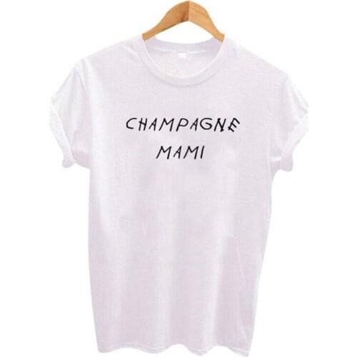 Funny Tee Shirt Cool Gifts for Drake Fans Ladies Harajuku T-Shirts Black White Size 2XL Champagne Mami T-shirt