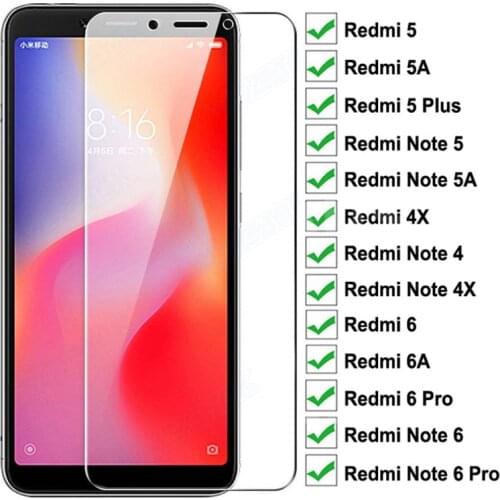999D Tempered Glass On For Xiaomi Redmi Note 4 4X 5 5A 6 Pro Screen Protector Redmi 6 Pro 5 Plus 6A 5A 4X S2 GO Protective Film