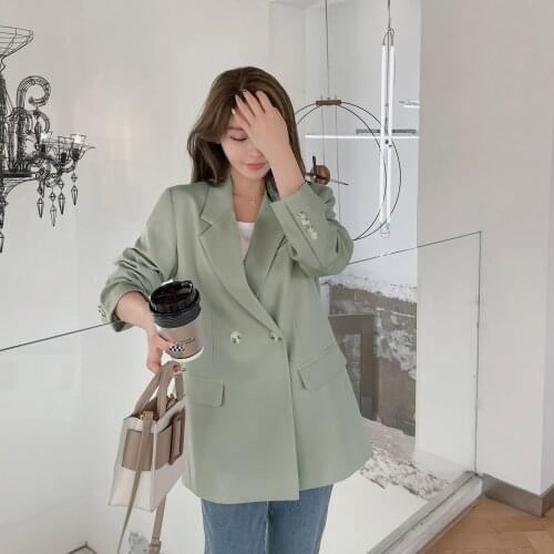 2 Pieces Set High Quality Free Shipping New Casual Loose Suit Coat Korean Spring Autumn New Women Work Wear Jaket Set