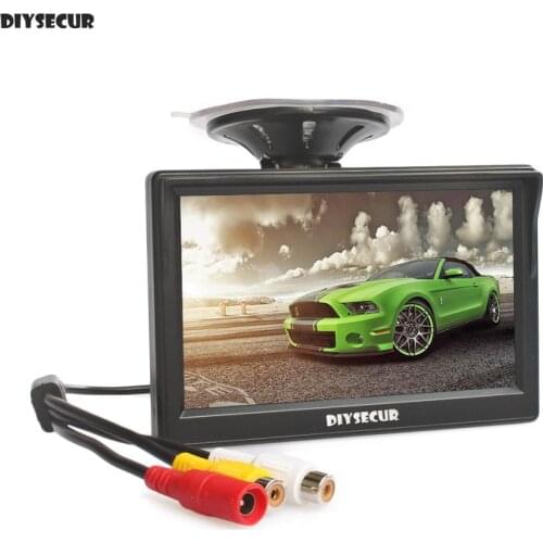 DIYSECUR 5" TFT LCD Display Car Rear View Monitor with Suction Cup and Free Bracket for MPV SUV Horse Lorry