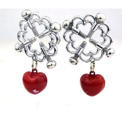 1 Pair Stainless Nipple Clips Play Clamps Metal Nipple Stimulator Adjustable Sex Slave Restraints Adult Games Sex Toys