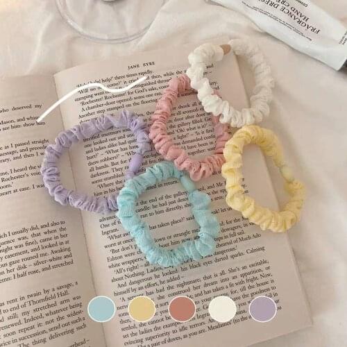 1PC Female Candy Color Scrunchies Elastic Hair Bands Bright Color women Girls Ponytail Holder Hair Tie Rope Hair Accessories