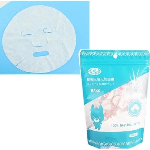 100pc/Bag Moisturizing Disposable Compressed Facial-Masque Ultra-Thin Cotton Facial Sheet DIY Face Skin Care Wrapped Paper