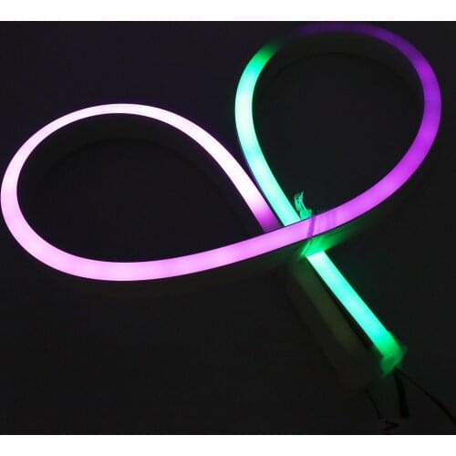 12V 24V WS2811 Full Color Individually Addressable LED Strip Neon Light Flexible Waterproof 5050 RGB Neon Sign Strip Light Lamp