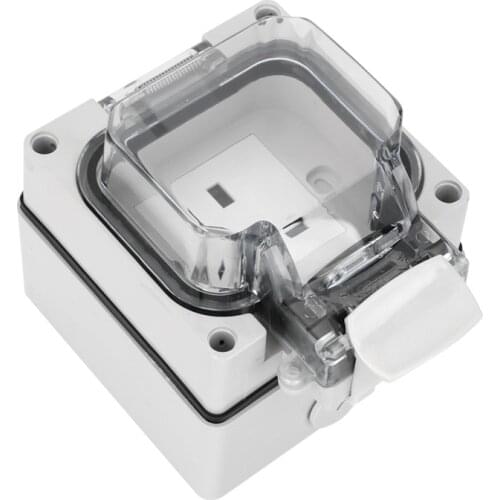 16A 15A 13A EU US UK GR FR Standard Wall Electrical Outlet Grounded Power Plug Outdoor Garden Waterproof Socket Adapter Jack