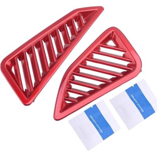 2Pcs Car Dashboard Air Outlet Vent Cover Trim Decor Bezel Red Plastic Fit For Toyota Corolla 2019 2020 2021