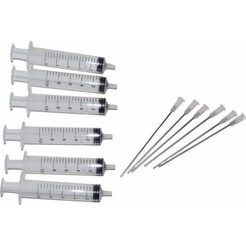 6pcs 10ML Syringes & Blunt Needles with needle for Hp for Epson printer CISS or refillable cartridge