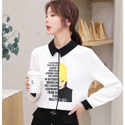 Блузки с принтом AUFYSO China At AliExpress