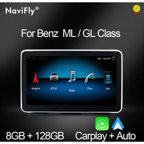 NaviFly 8GB 128GB Android Auto Car Multimedia System For Benz ML W166/GL X166 ML320 ML350 ML400 ML500 GL320 2012-2015 NTG 4.5