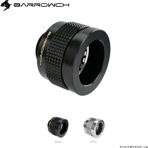 BARROWCH G1/4" OD16MM Hand Compression Fittings For 12X16MM PETG,Acrylic ,Metal Hard Tube, High Quality ,FBYKNF-16