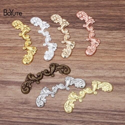 BoYuTe 50Pcs 7 Colors 17*62MM European Charms Brass Metal Vintage DIY Jewelry Accessories