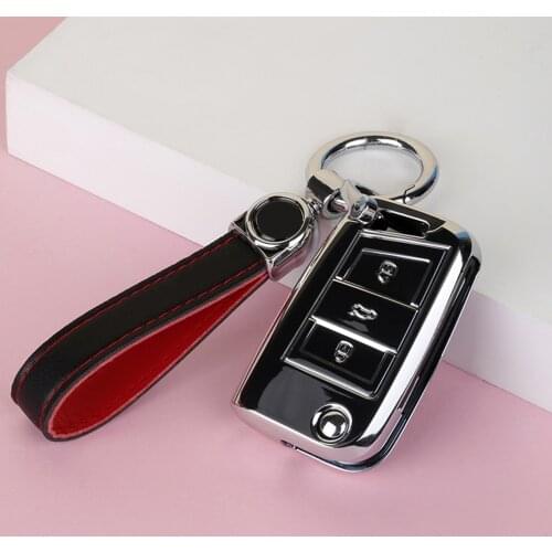 TPU Car Key Cover Remote for Volkswagen VW Golf 7 Mk7 Seat Ibiza Leon FR 2 Altea Aztec for Skoda Octavia Protection Covers