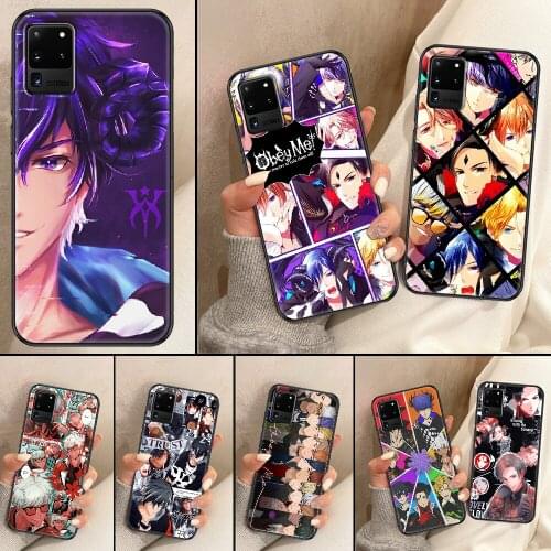 Anime Obey Me Mammon Phone case For Samsung Galaxy Note 4 8 9 10 20 S8 S9 S10 S10E S20 Plus UITRA Ultra black soft bumper