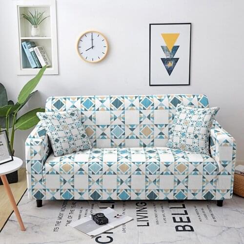 Geometric Elastic Sofa Cover Stretch All-inclusive Sofa Covers for Living Room Couch Cover ArmChair Cover 1/2/3/4 Seater