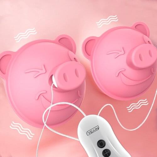 Electric Breast Stimulator Vibrator For Women Tongue Lick Nipple Sucker Vibrating Enlarge Massager Adult Sex Toy For Woman