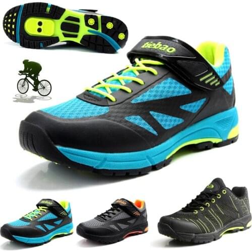 Tiebao Men Leisure Bicycle Sapatilha Ciclismo Mtb Cycling Shoes Mesh Breathable Self-locking Bike Superstar Mtb Snekaers