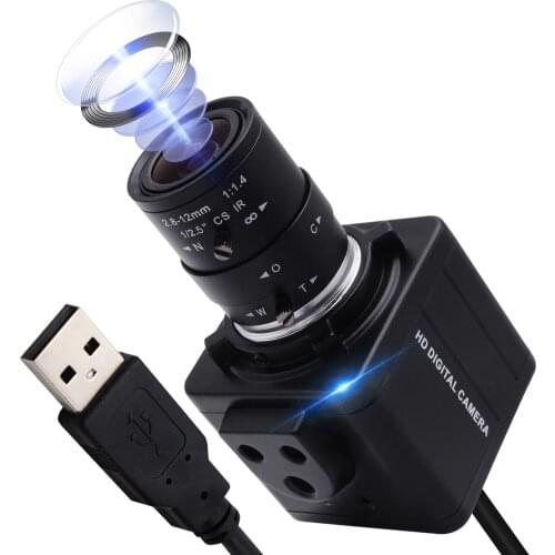 MJPEG 30fps 3840x2160 4K USB Webcam 2.8-12mm Manual Varifocus Lens CMOS Sony IMX317 Industrial Machine Vision Mini Usb Webcam