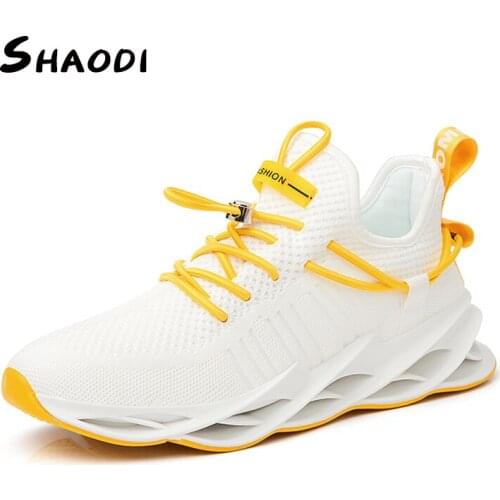 Blade Sneakers Men For Jogging Trekking Walking Shock Cushion Athletic Platform Lightweight Mens Casual Shoes Plus Size 45 46