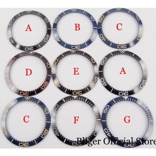 Top Quality 38mm Men Watch Bezel Ring Insert Fit 40mm Automatic Watch