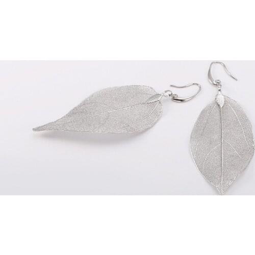 2019 new creative earrings leaf pendant retro earrings female exaggerated big earrings trend jewelry wholesale