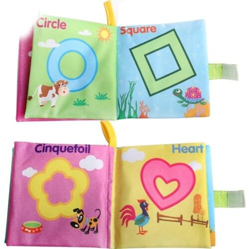 New 4pcs Children Books Quiet Early Education Sensorial Animal Number Enlightenment Cloth Book Baby Toys