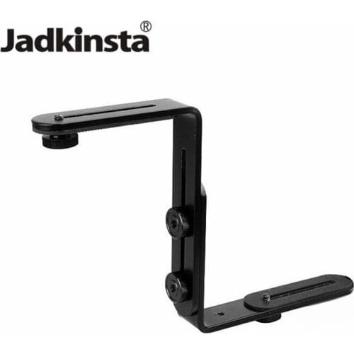 Jadkinsta New L Type 1/4" Screw Shaped Photography Light Bracket Tripod Camera LED Flash Holder For SLR Camera Double L Bracket