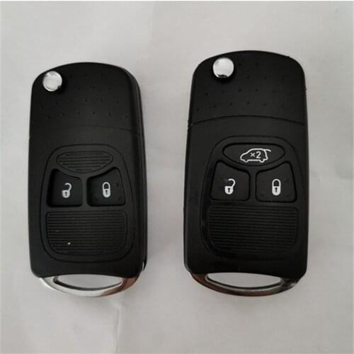 DAKATU 2/3 Buttons Modified Flip Folding Remote Key Shell Case For Chrysler Jeep Compass Wrangler Patriot Fob Key Cover