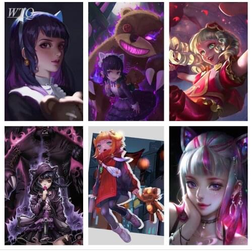 League of Legends Annie and Tibbers Game Posters Anime Posters Canvas Painting Home Decor Wall Art Photos for Childrens Room