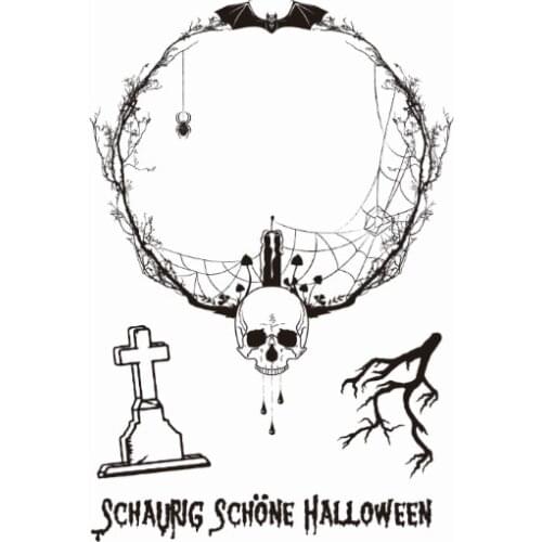 Happy Halloween Transparent Clear Stamps for DIY Scrapbooking/Card Making/Kids Christmas Fun Decoration ST0481