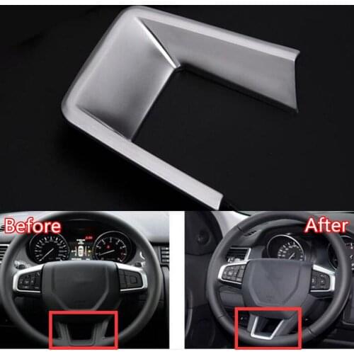 YAQUICKA Car Interior Steering Wheel Steering-wheel U Shape Trim Styling Sticker For Land Rover Discovery Sport 2016 2017 Covers