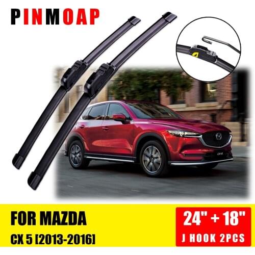 For Mazda CX-5 KE MK1 2013 2014 2015 2016 Front Windscreen Wiper Blades Brushes Cutter U J Hook Type Car Accessories