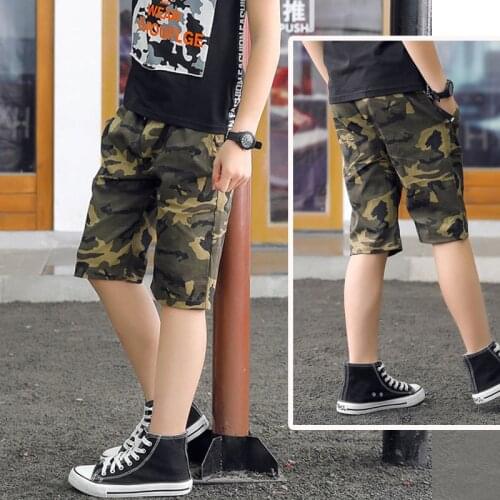 IENENS Shorts Camouflage Short Trousers Children Short Jeans Kids Baby Cotton Boardshorts Boy Summer Shorts Staright Jeans