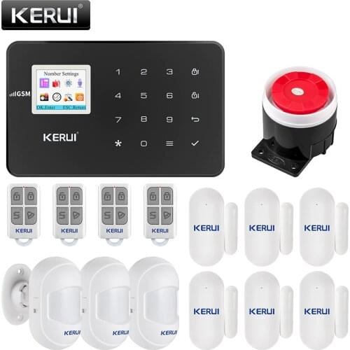 KERUI G18 Security Alarm System For The House Wireless GSM Alarm Anti - theft Motion Sensor App Remote Control Smart Home Kits