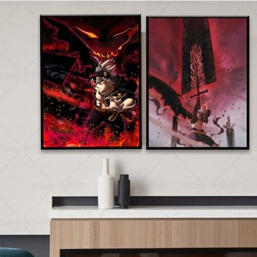 Nordic Modular Wall Art Canvas Painting Asta Black Clover HD Prints Anime Poster Pictures Living Room decorativo