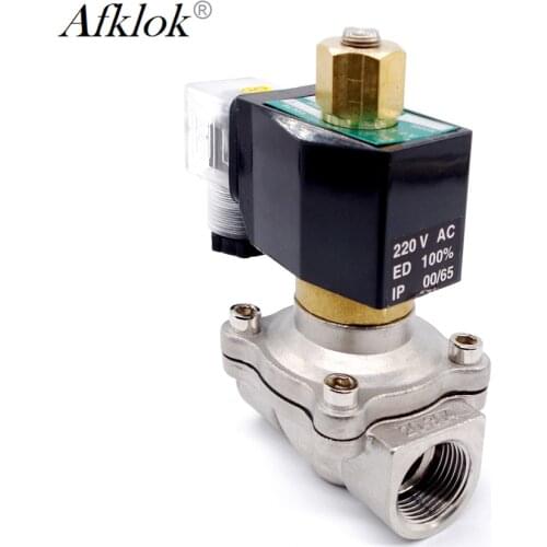 2W-15K 1/2 Water Normally Open Solenoid Valve Stainless Steel 304 EPDM Seal 120 deggree 12v 220v 24v 11v