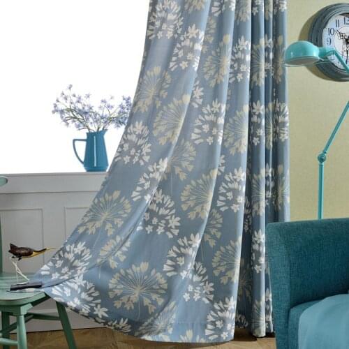 Modern Simple Chinese Style Curtain Polyester Cotton Printed Curtains for Living Room Bedroom Curtain Classical Style Decoration