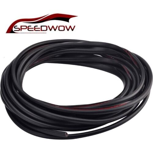 SPEEDWOW Universal Black 5M Moulding Strip Car Bumper Strip Door Edge Guards Trim Molding Protection PVC Rubber Strip Sticker