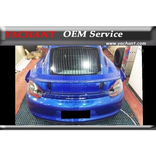 Car-Styling FRP Fiber Glass Rear Trunk GT Spoiler Fit For 2014-2016 Cayman Boster 981 GT4 Style Rear Spoiler GT Wing