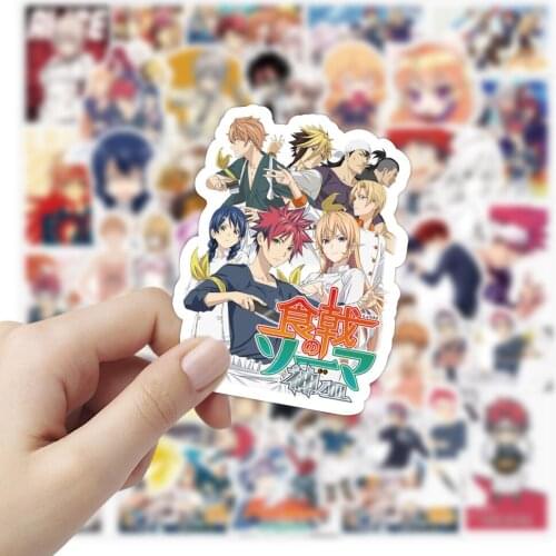 10/50PCS Food Wars Anime Stickers DIY Travel Skateboard Suitcase Guitar Luggage Laptop Clasic Toy Decals Sticker for Kid