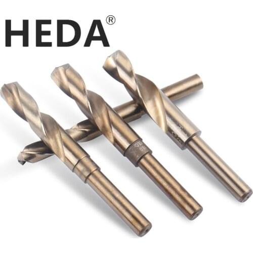HEDA 13-25mm 12.7mm Round Shank Reduced 1/2'' Twist Drill Bits Cobalt Hss Hole Saw Wood Iron Stainless Steel Aluminum